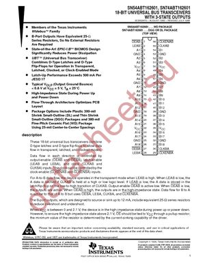 74ABT162601DGGRE4 datasheet  